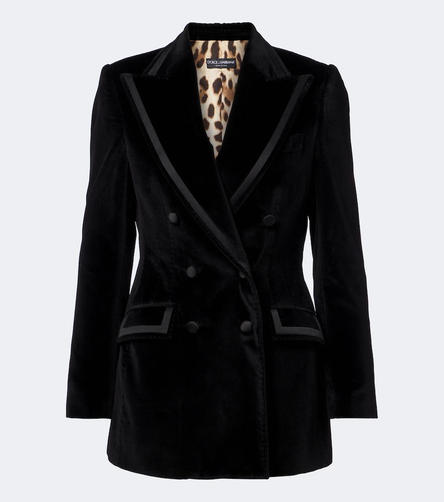 dolce & gabbana cotton and silk-blend velvet blazer