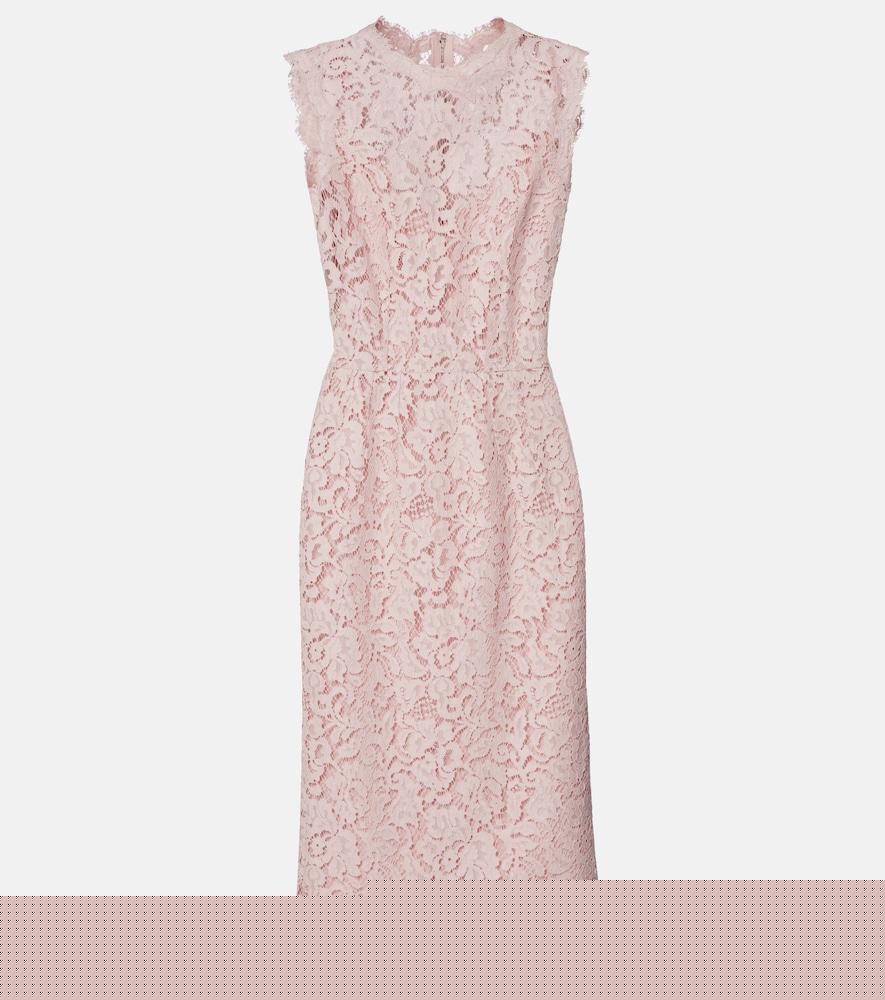 dolce & gabbana cotton-blend lace cocktail dress