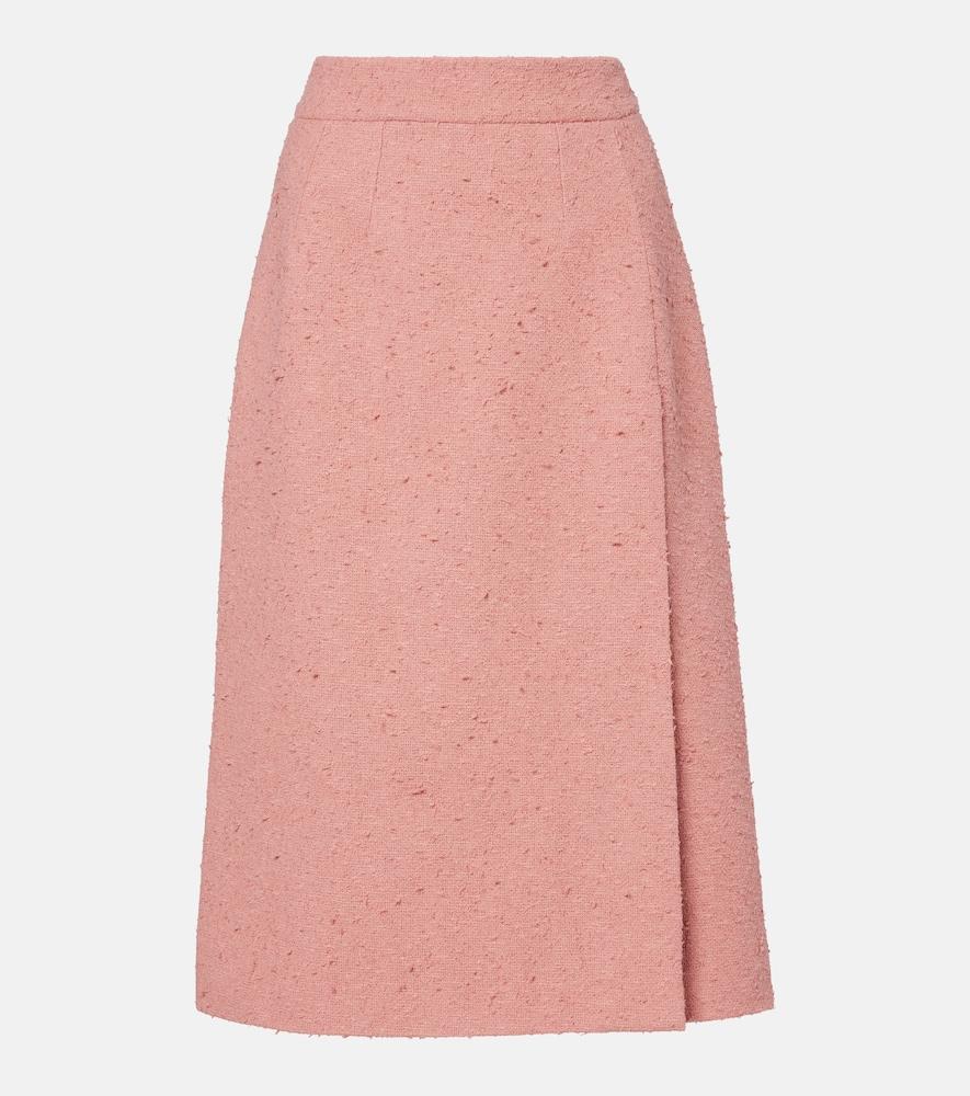 dolce & gabbana cotton-blend tweed midi skirt