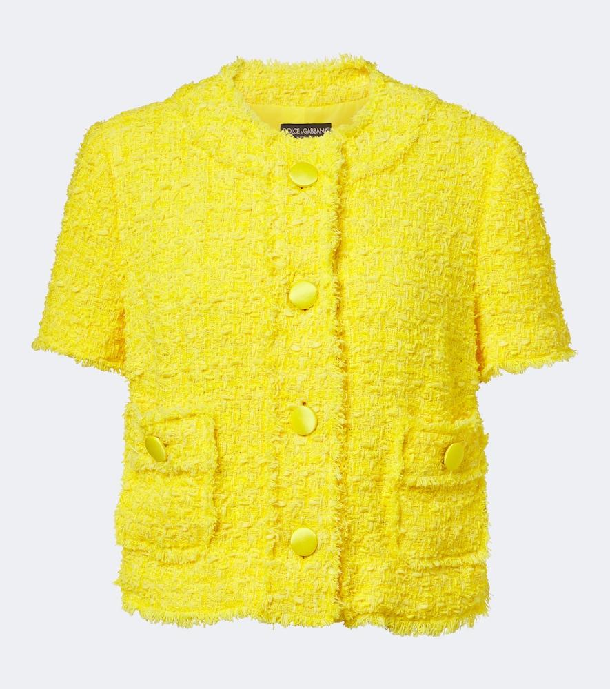 dolce & gabbana cotton-blend tweet jacket
