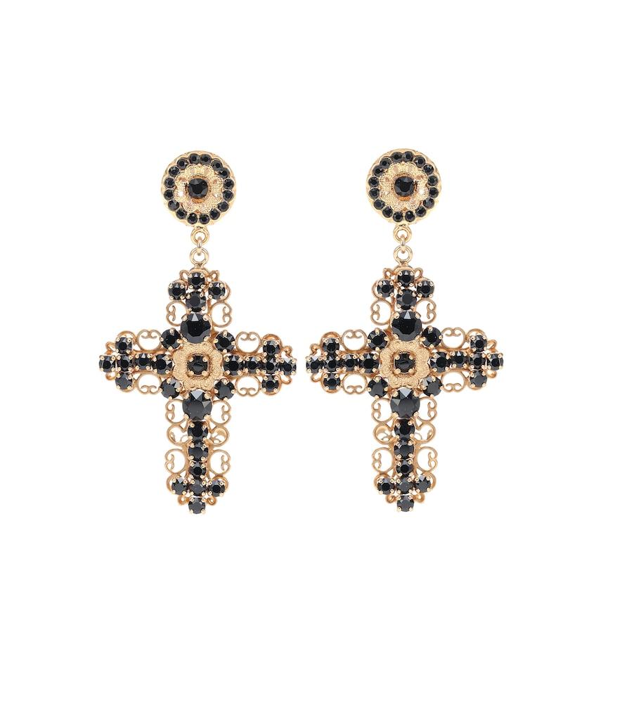 dolce & gabbana crystal clip-on earrings