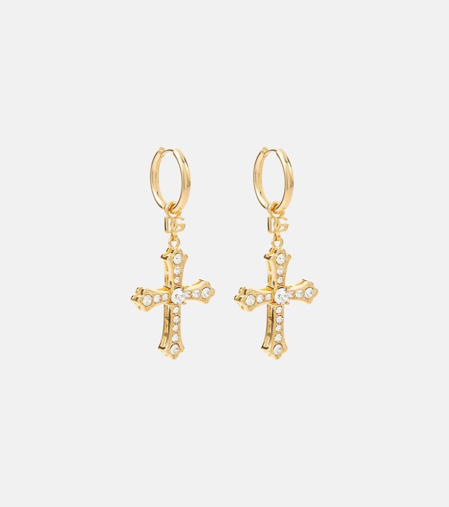 dolce & gabbana crystal-embellished drop earrings