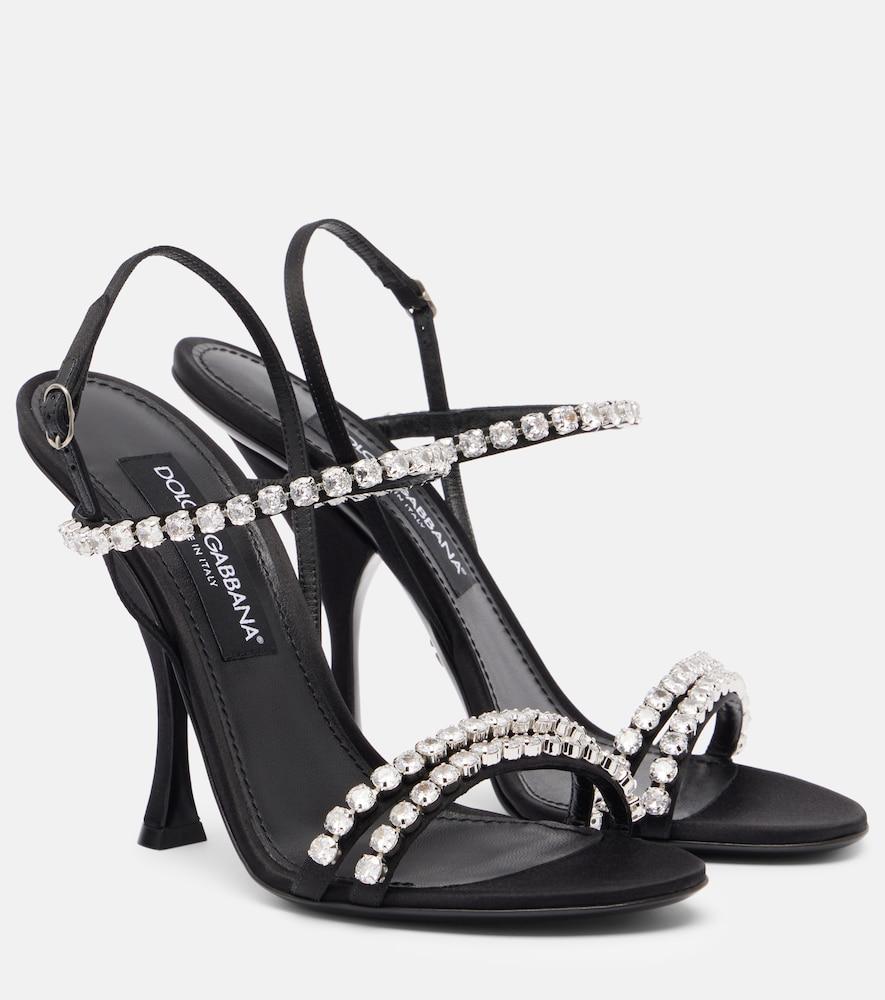 dolce & gabbana crystal-embellished sandals