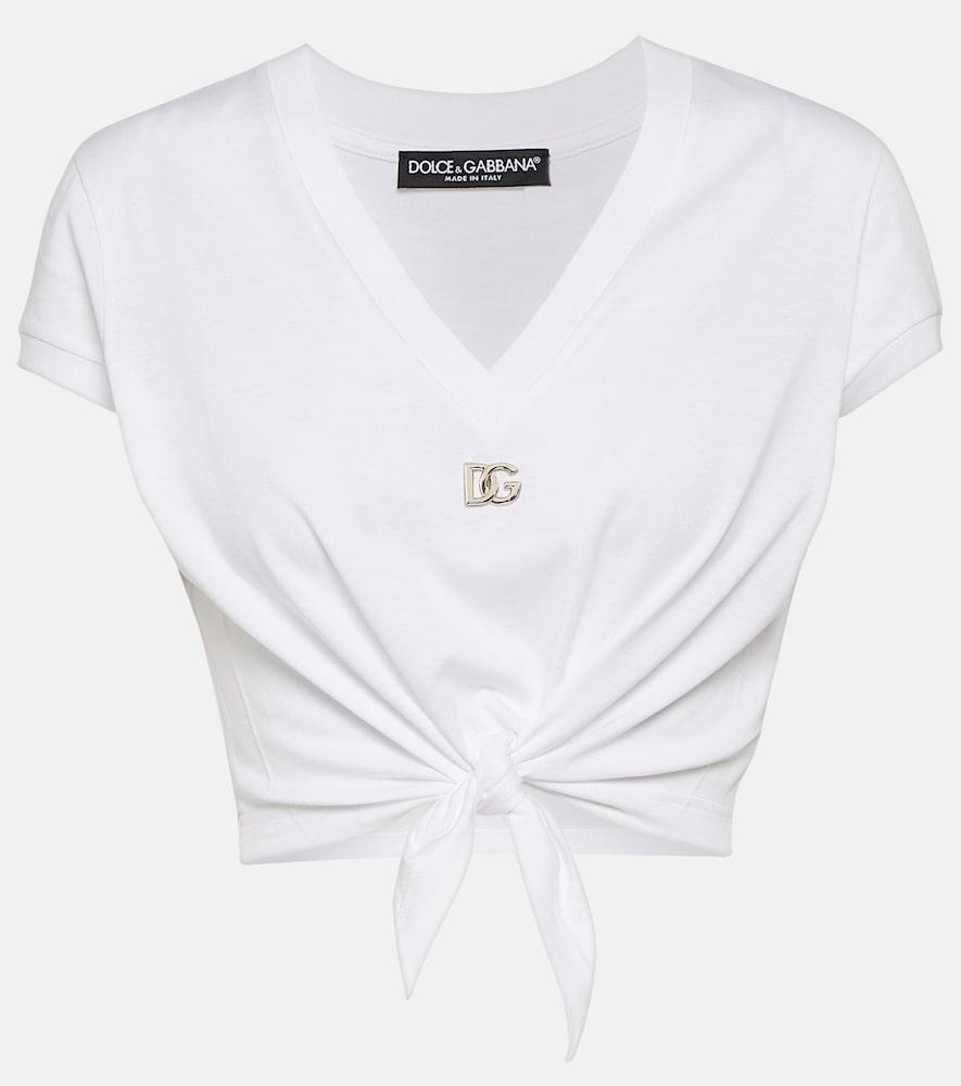 dolce & gabbana dg knot cotton jersey t-shirt