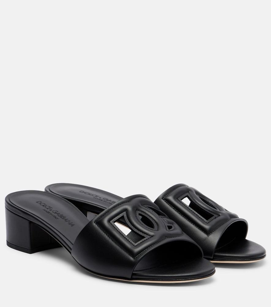 dolce & gabbana dg leather mules