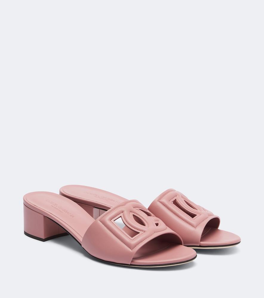 dolce & gabbana dg leather mules