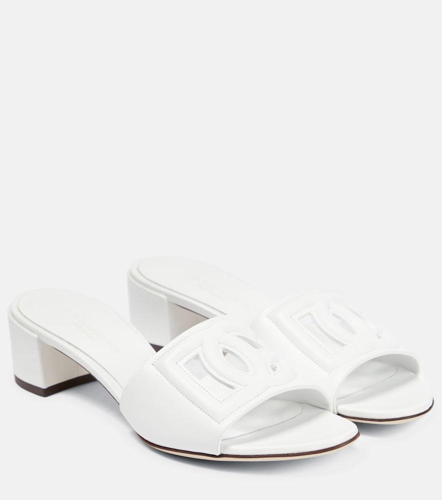 dolce & gabbana dg leather mules