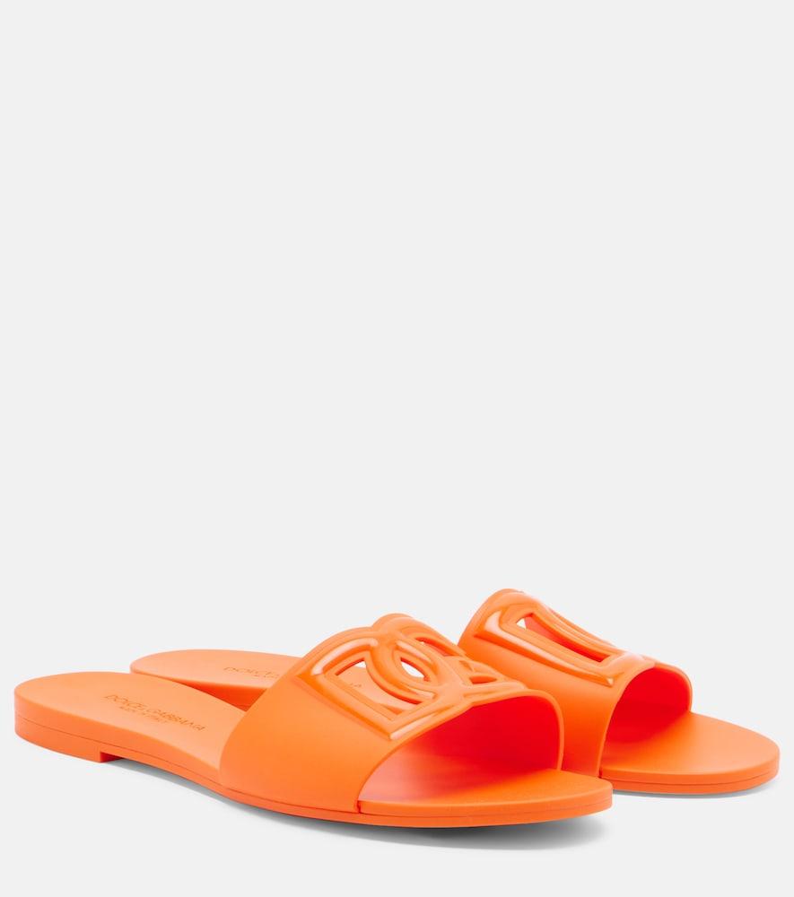 dolce & gabbana dg rubber slides