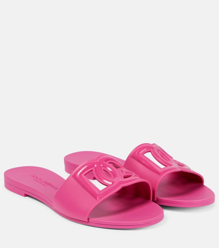 dolce & gabbana dg rubber slides