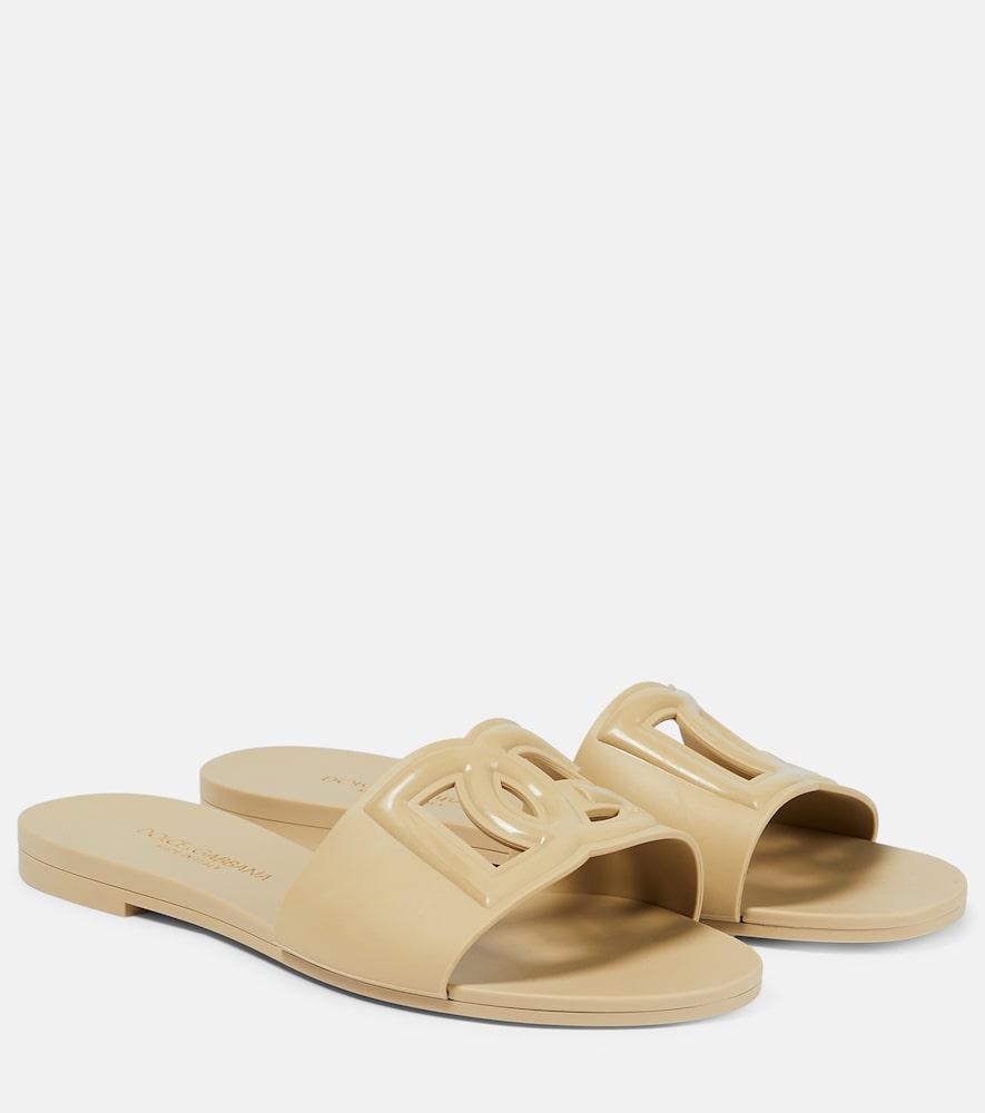 dolce & gabbana dg rubber slides