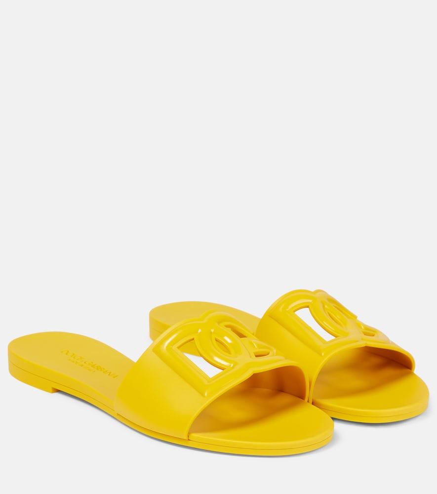 dolce & gabbana dg rubber slides