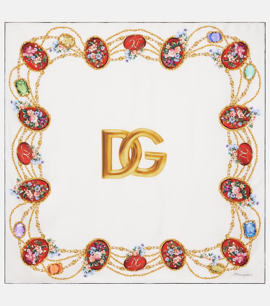 dolce & gabbana dg silk scarf