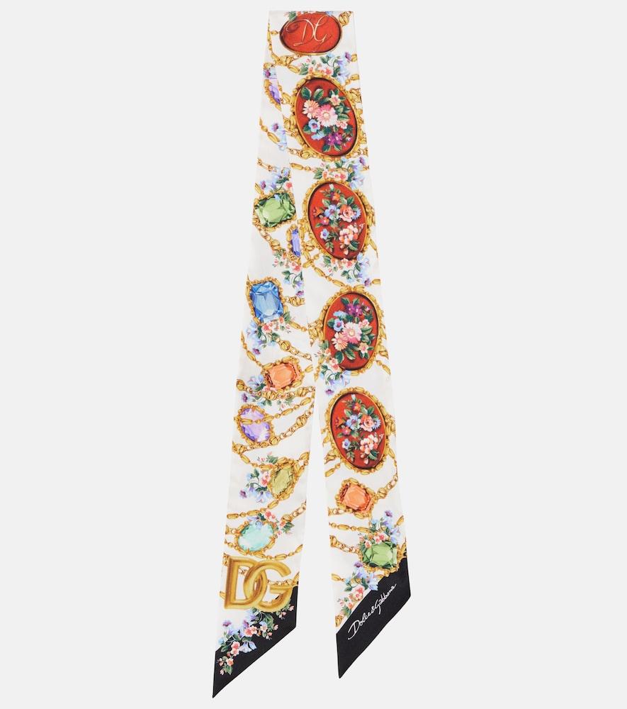 dolce & gabbana dg silk scarf