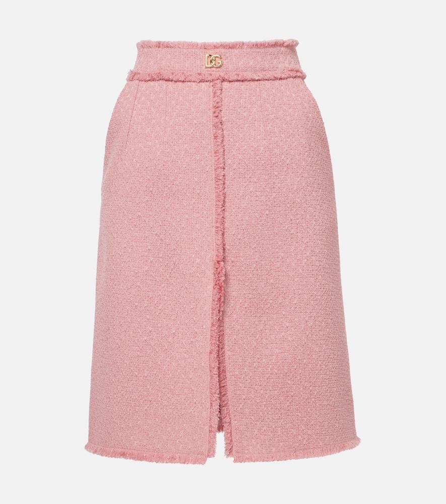 dolce & gabbana dg wool-blend skirt