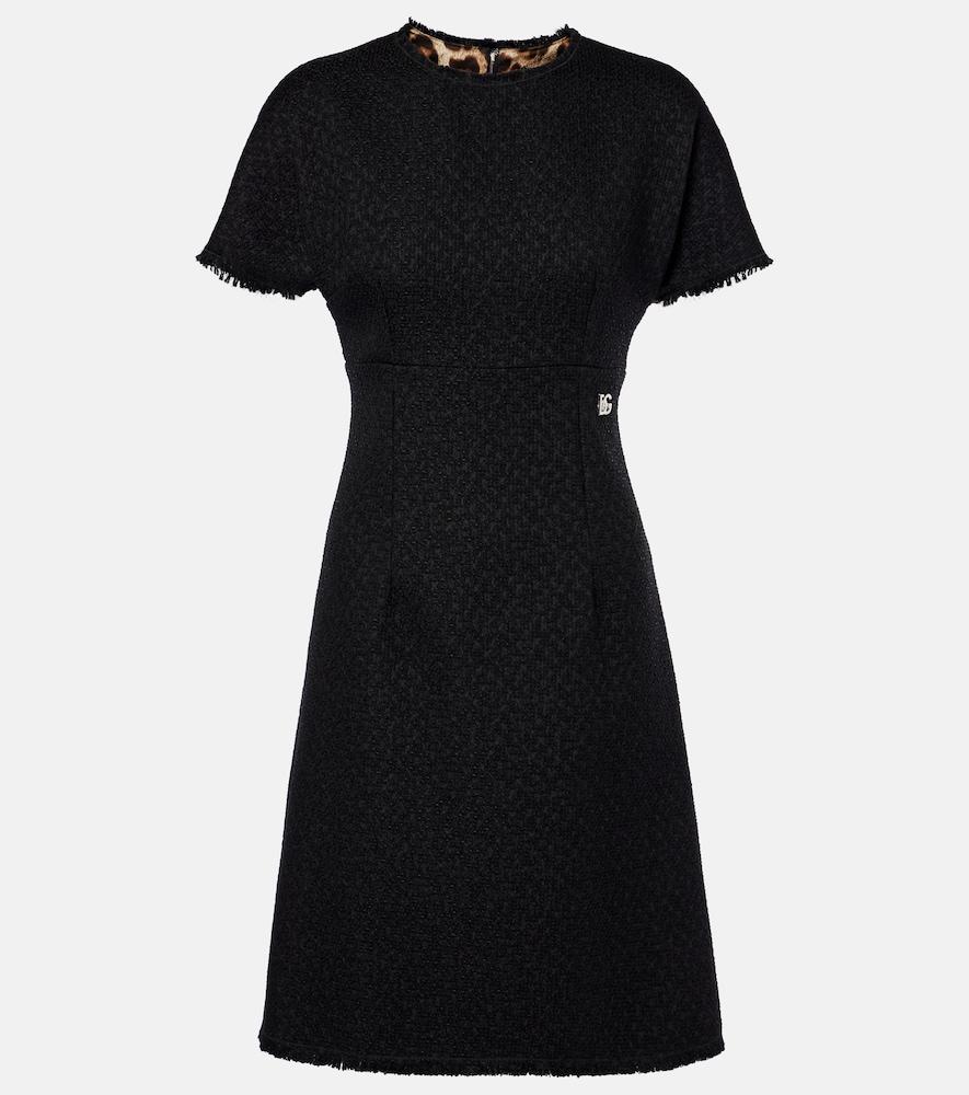 dolce & gabbana dg wool-blend tweed minidress