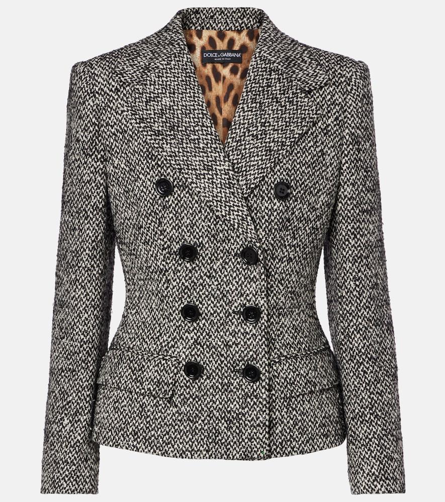 dolce & gabbana double-breasted wool-blend jacket