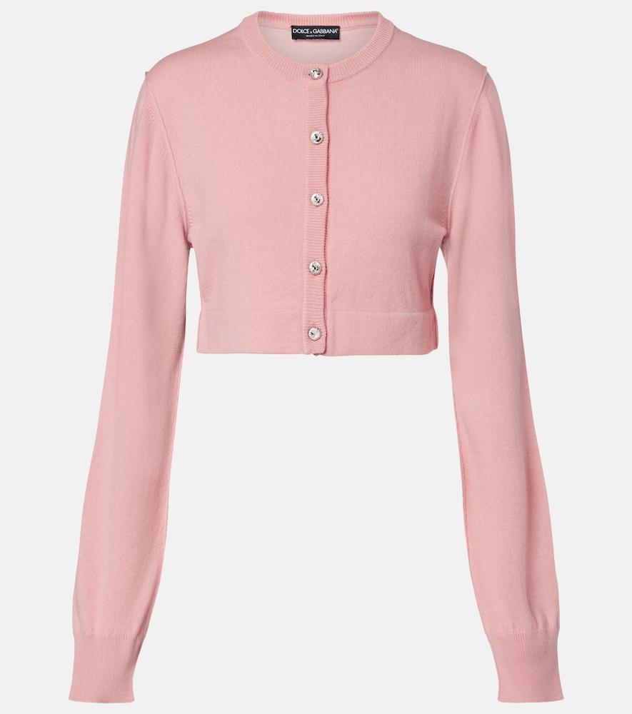 dolce & gabbana embellished cashmere-blend cardigan