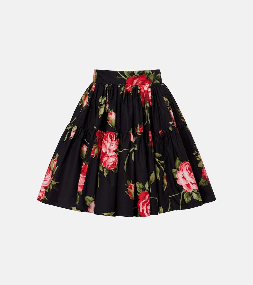 dolce & gabbana floral cotton miniskirt