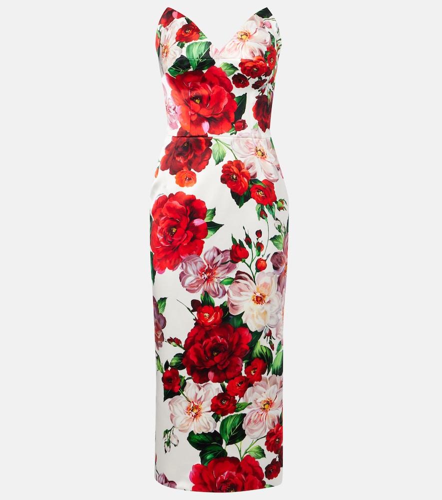 dolce & gabbana floral midi dress