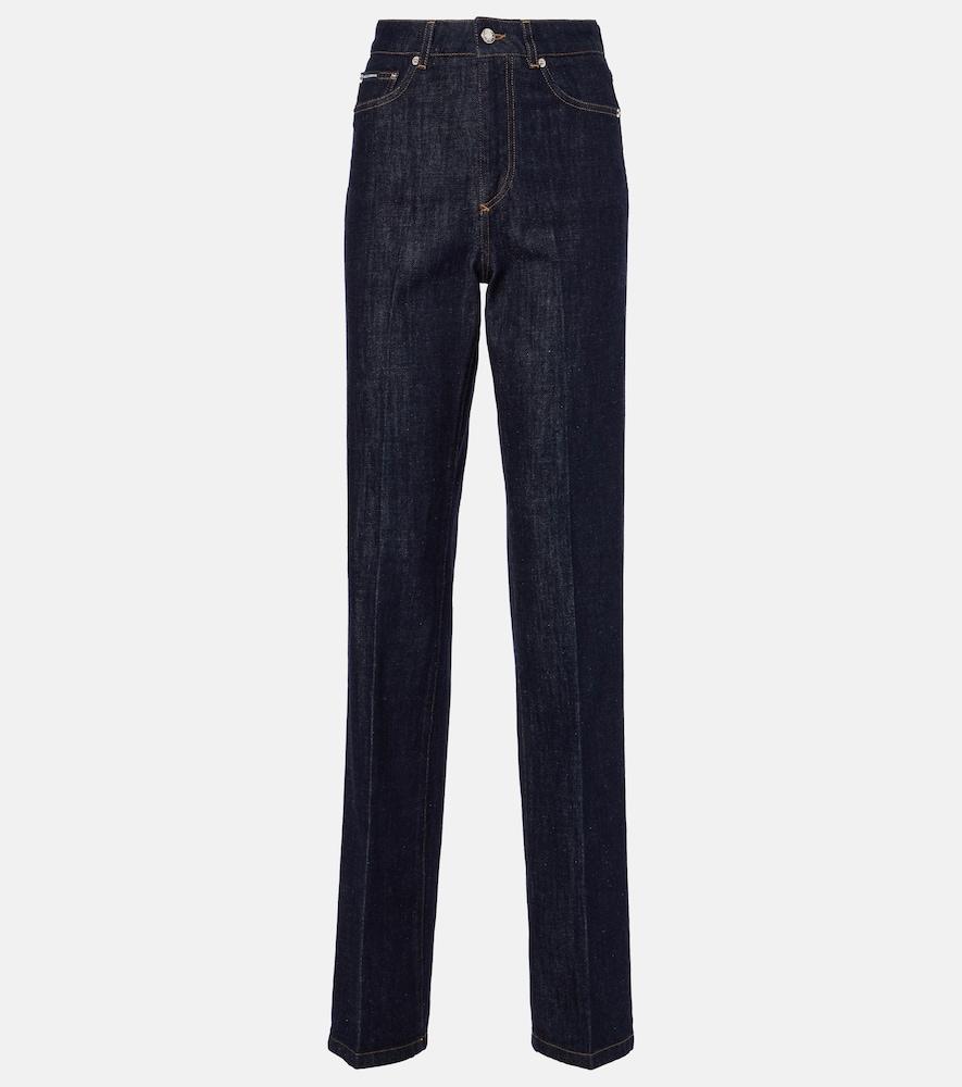 dolce & gabbana high-rise straight jeans