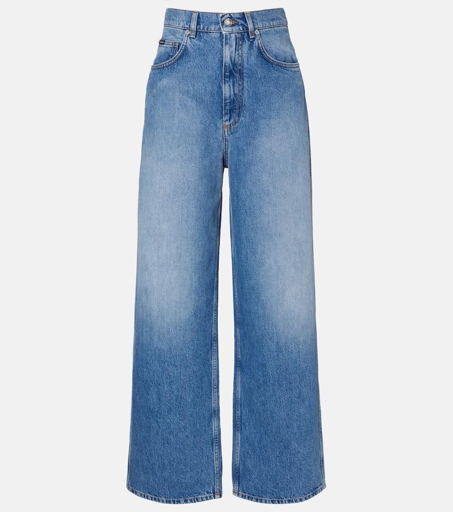 dolce & gabbana high-rise wide-leg jeans