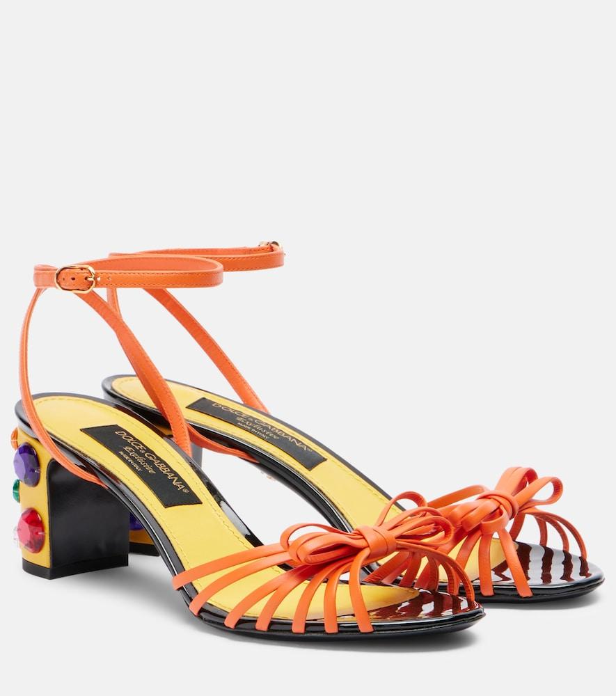 dolce & gabbana keira embellished leather sandals