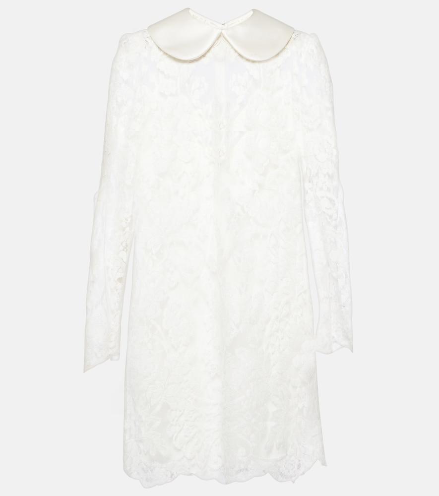 dolce & gabbana lace and satin minidress
