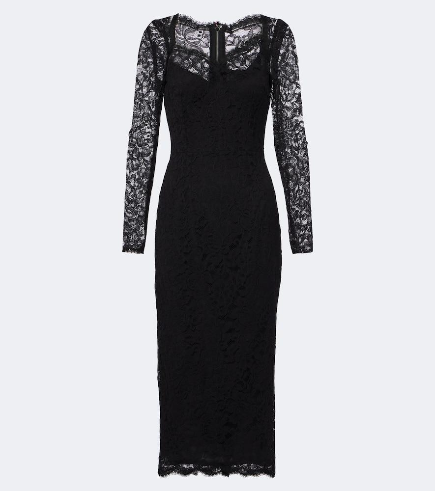 dolce & gabbana lace midi dress