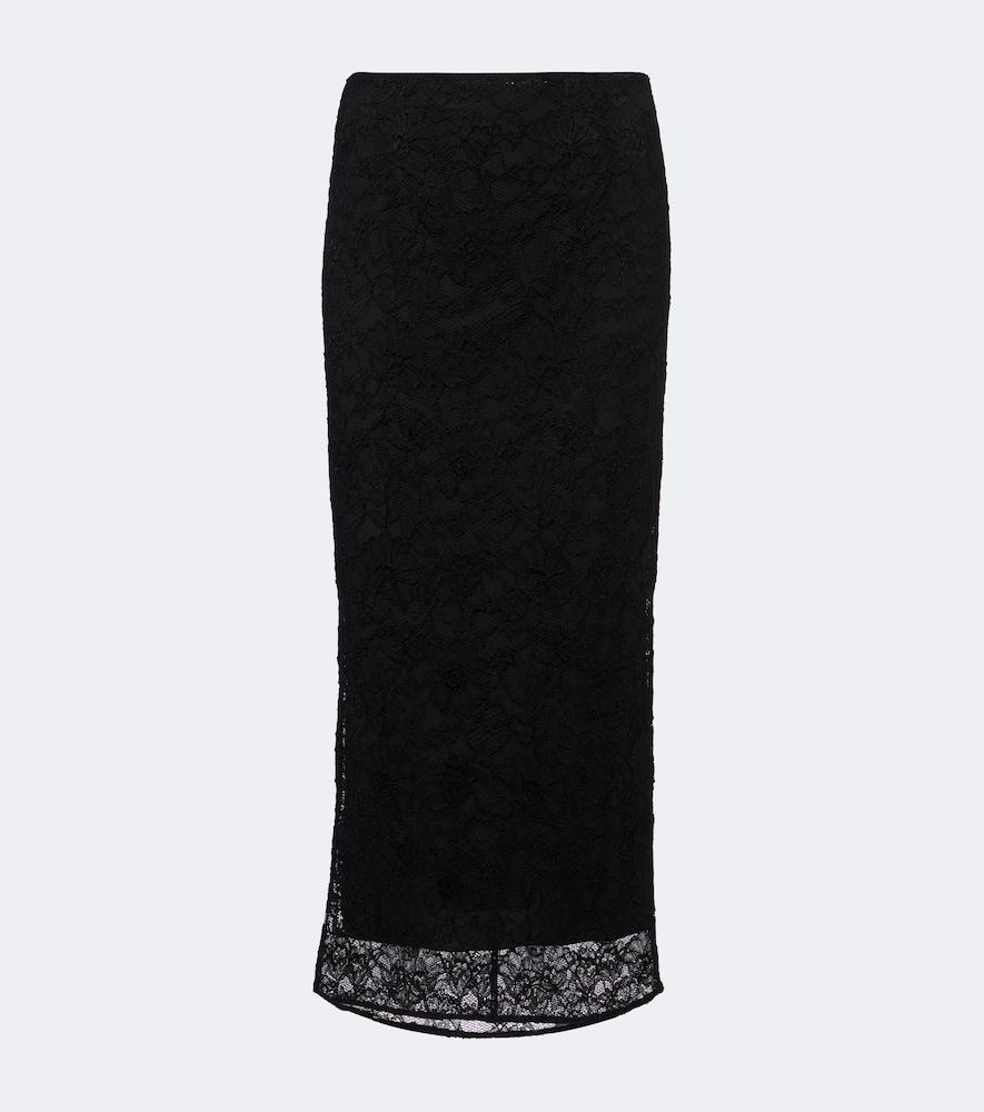 dolce & gabbana lace midi skirt