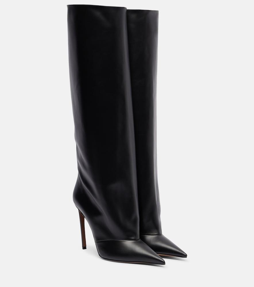 dolce & gabbana leather knee-high boots
