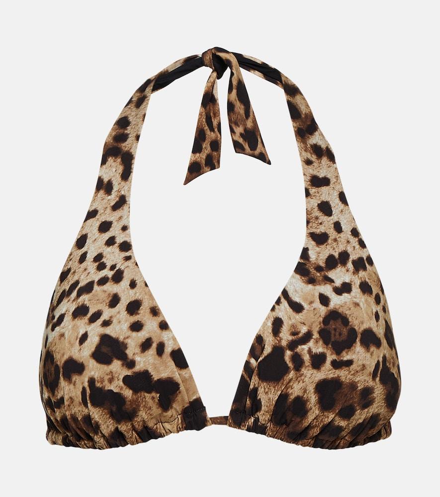 dolce & gabbana leopard-print bikini top