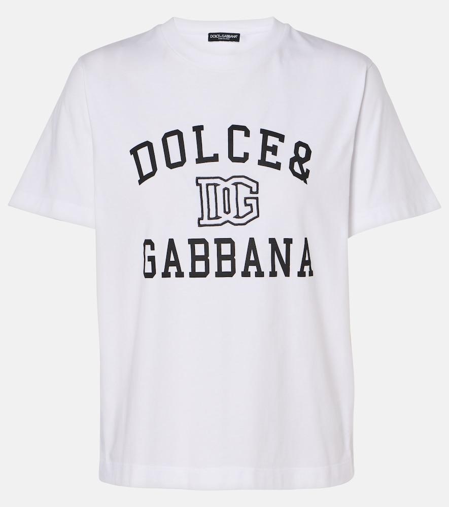 dolce & gabbana logo cotton jersey t-shirt