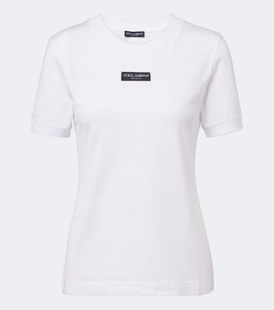 dolce & gabbana logo cotton jersey t-shirt