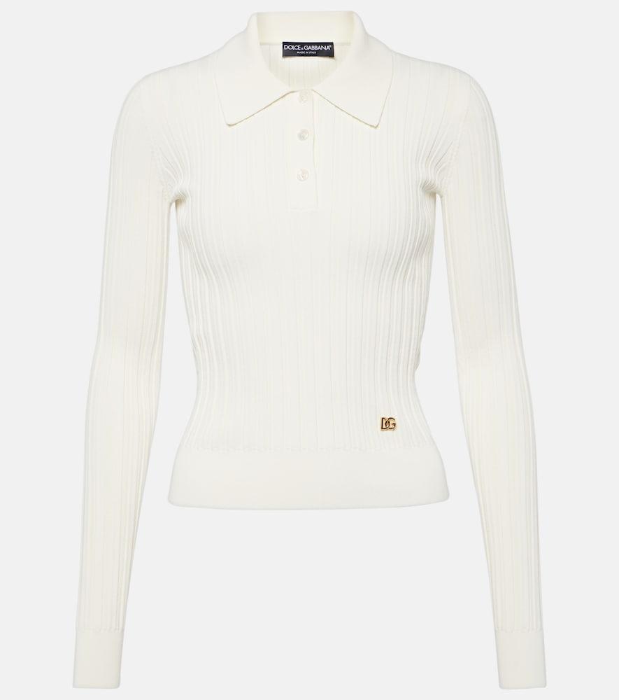 dolce & gabbana long-sleeved polo shirt