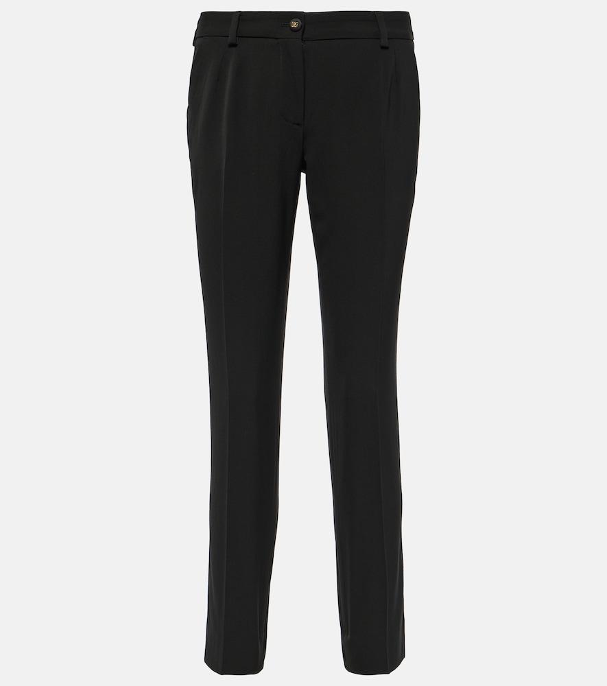 dolce & gabbana low-rise wool-blend slim pants
