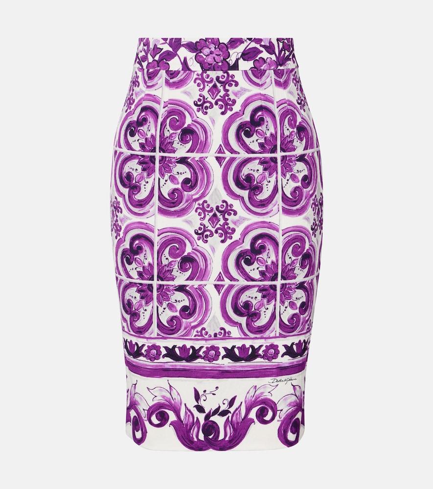 dolce & gabbana majolica pencil skirt