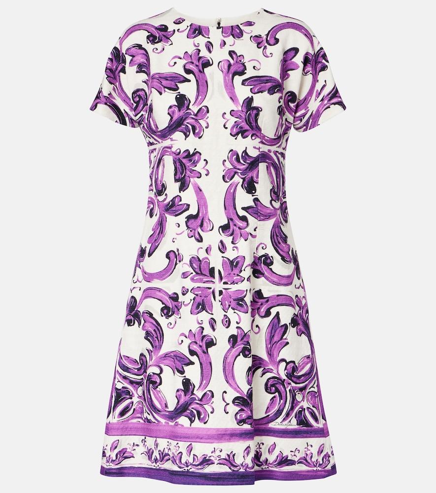 dolce & gabbana majolica printed minidress