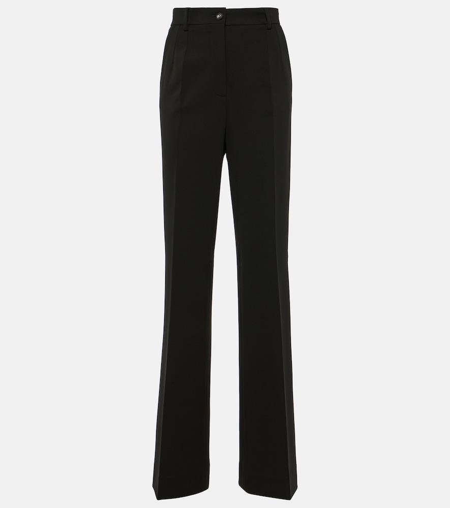 dolce & gabbana milano high-rise jersey flared pants
