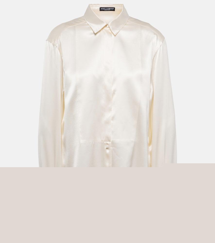 dolce & gabbana paneled silk shirt