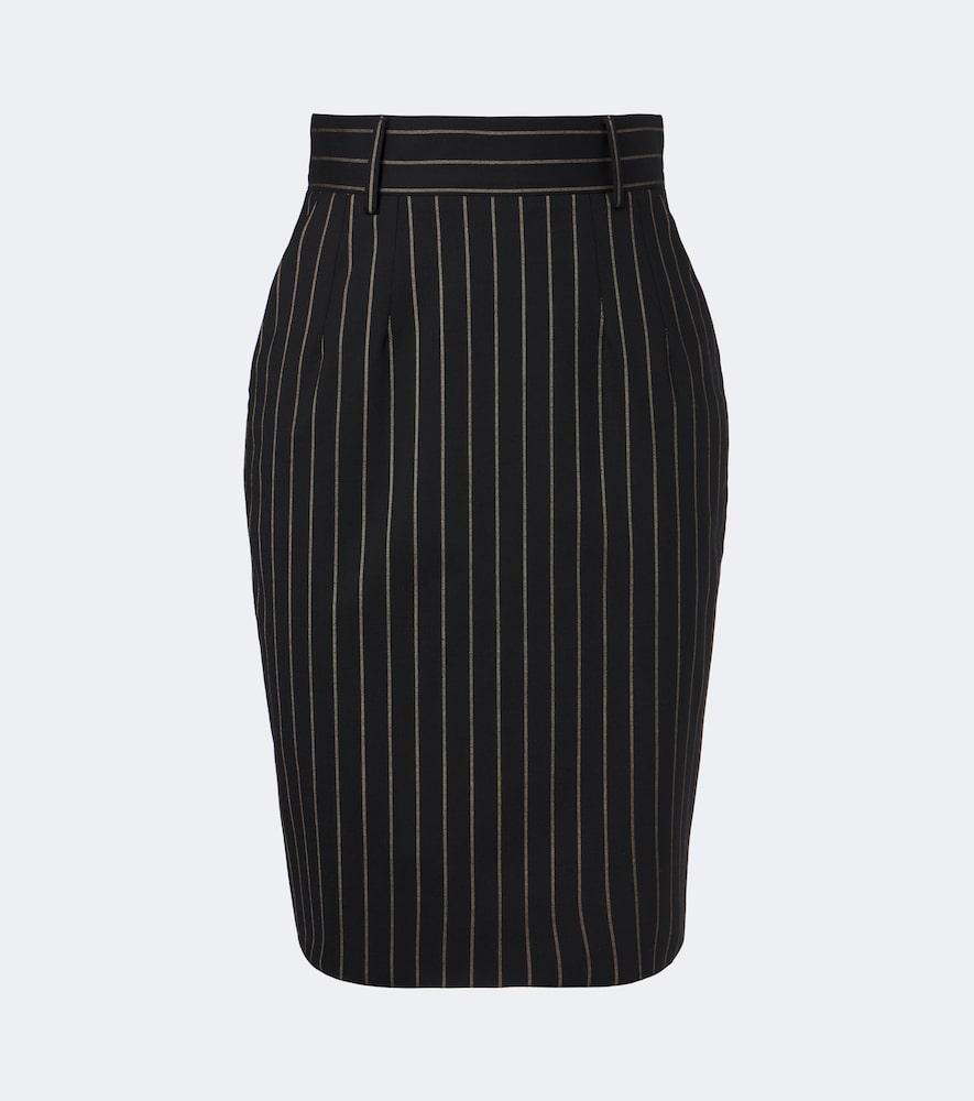 dolce & gabbana pinstriped wool pencil skirt