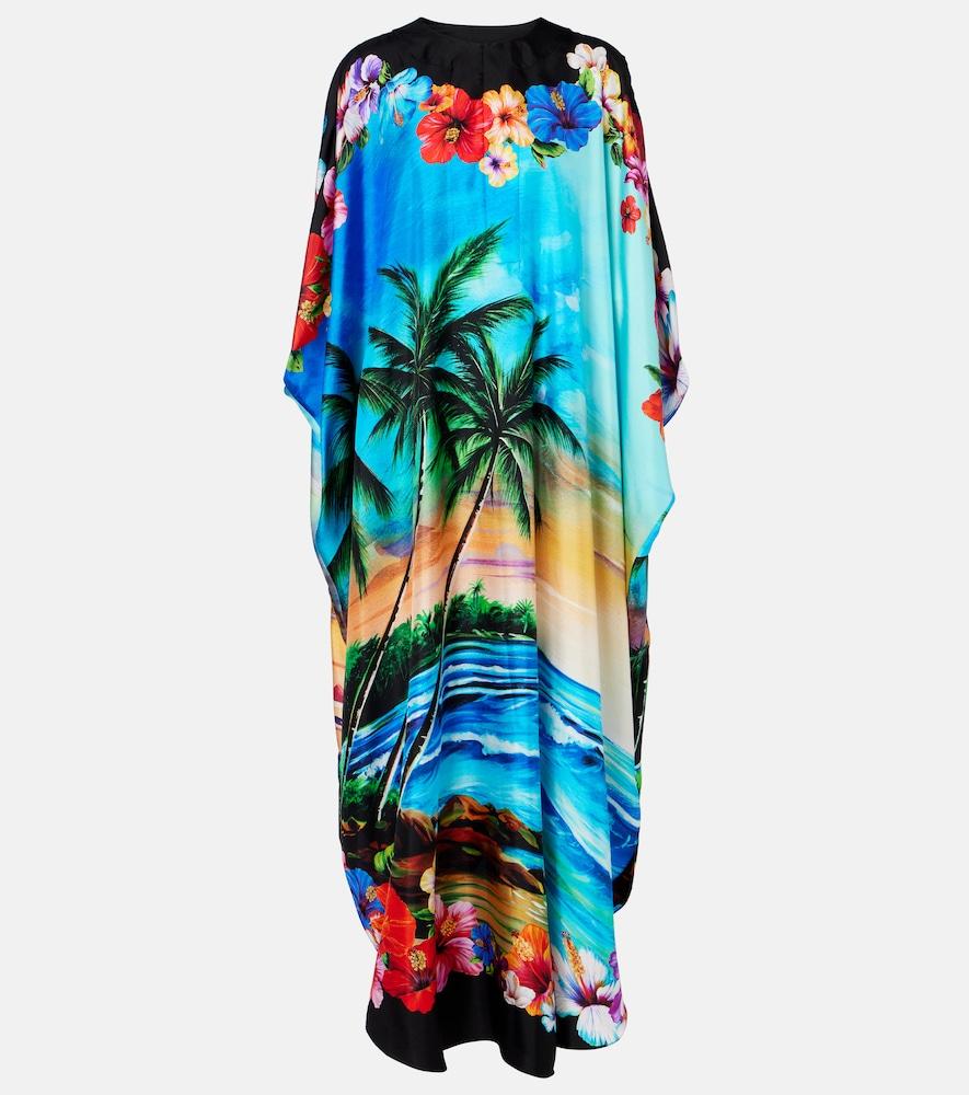 dolce & gabbana printed silk kaftan