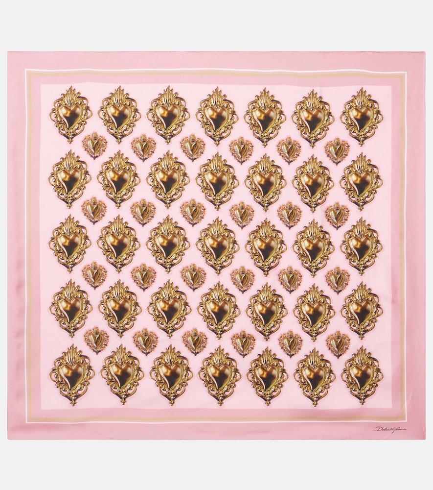 dolce & gabbana printed silk scarf