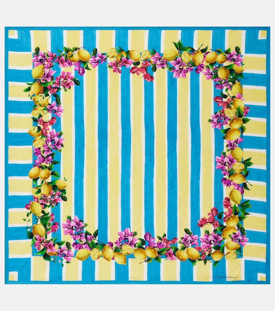 dolce & gabbana printed silk twill scarf
