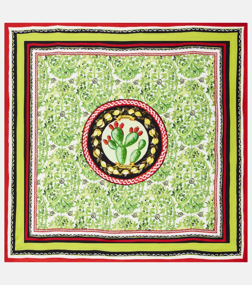 dolce & gabbana printed silk twill scarf