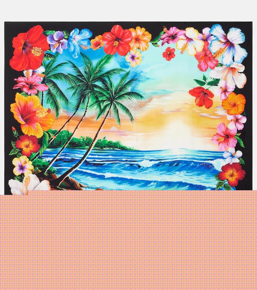 dolce & gabbana printed silk twill scarf