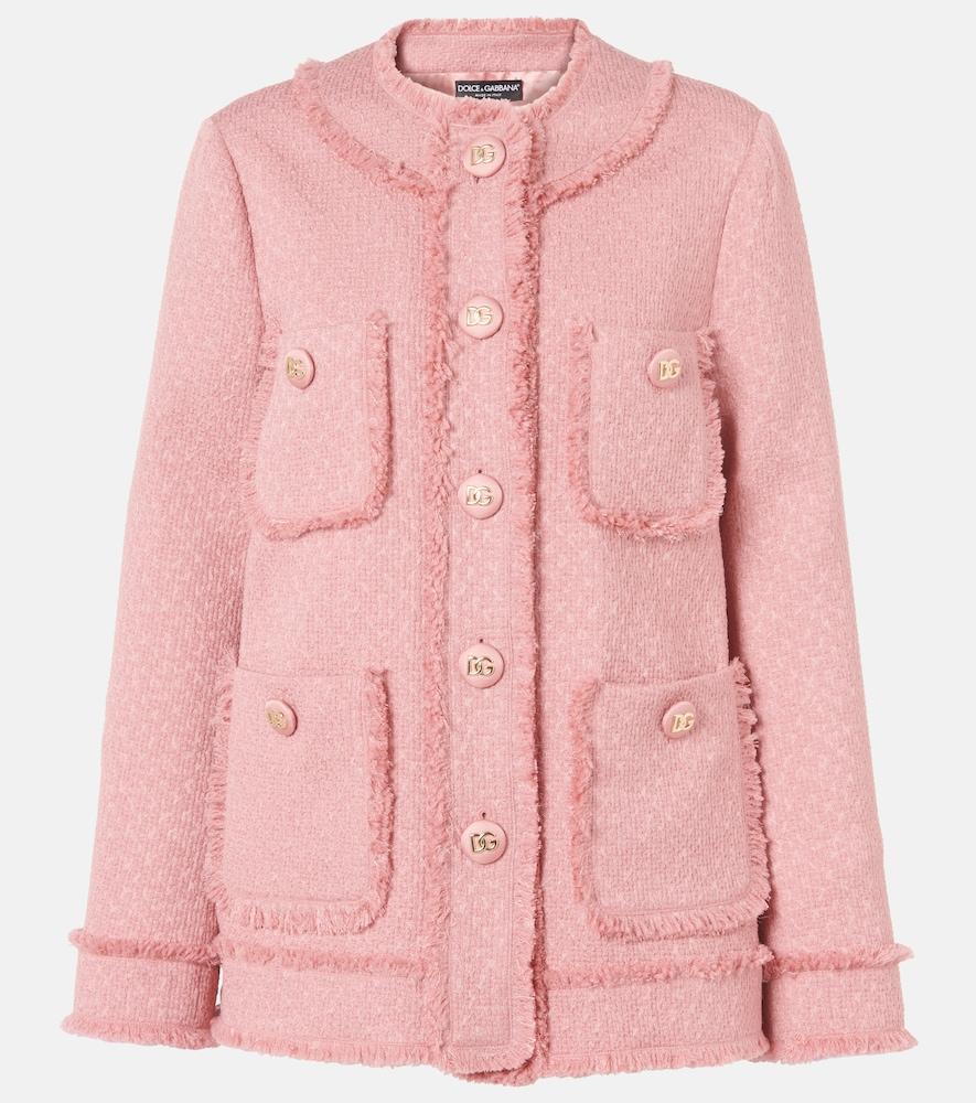 dolce & gabbana rachel wool-blend tweed jacket