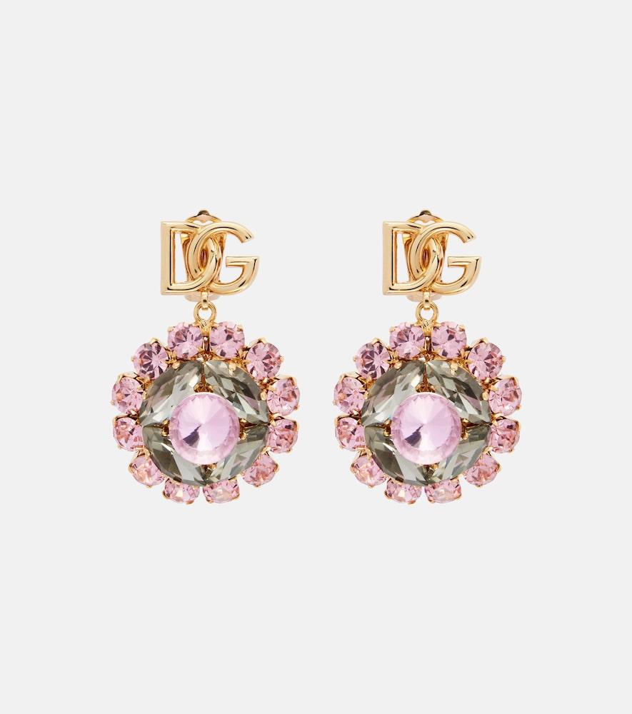 dolce & gabbana re-edition dg embellished clip-on earrings