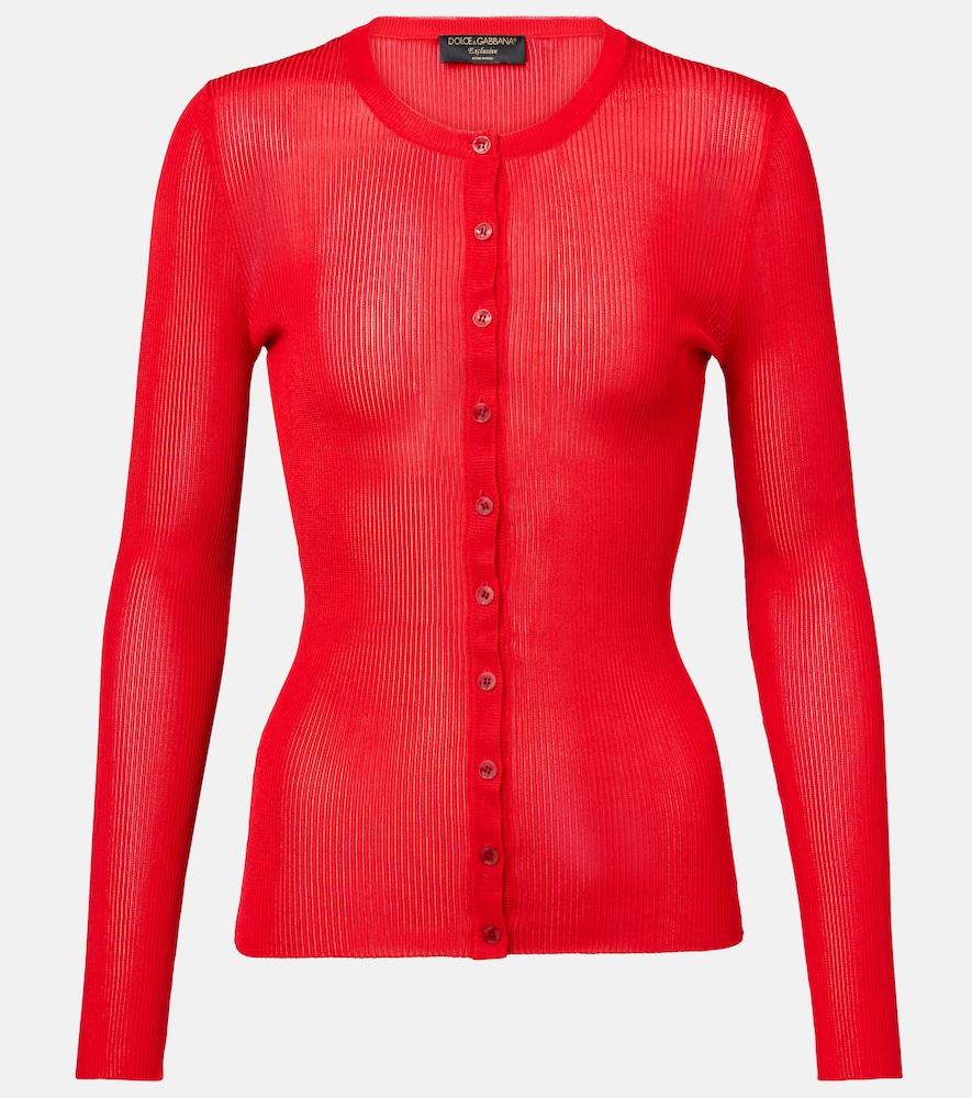 dolce & gabbana ribbed-knit cardigan