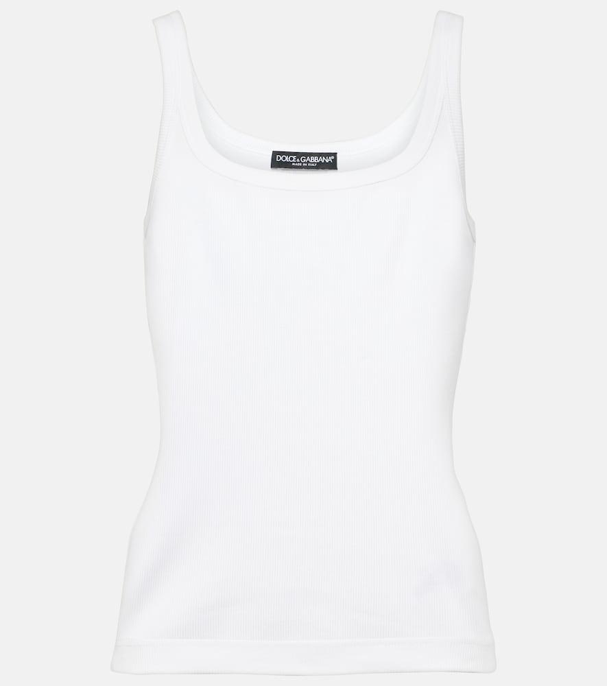 dolce & gabbana ribbed-knit cotton tank top