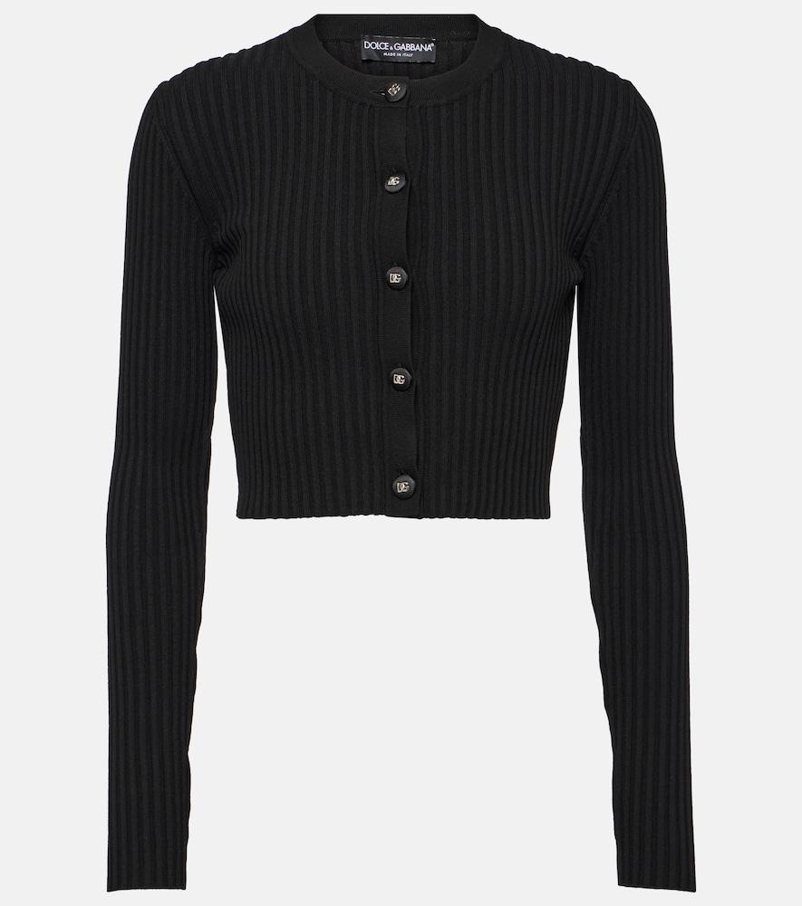 dolce & gabbana ribbed-knit cropped cardigan